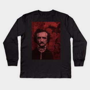 Edgar Allan Poe Kids Long Sleeve T-Shirt